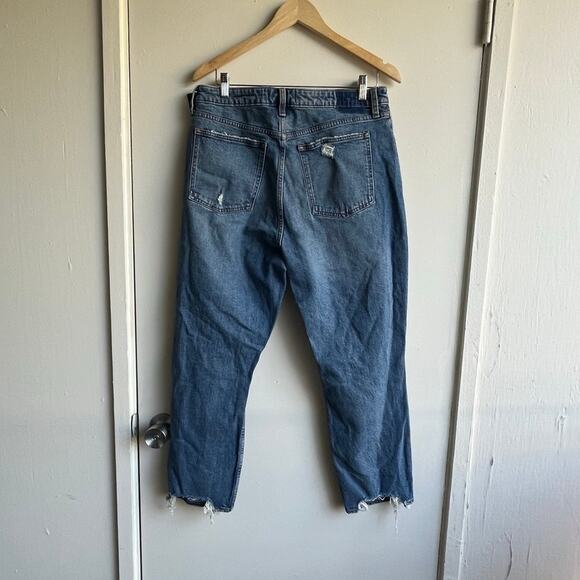 Abercrombie & Fitch Curve Love The Mom High Rise Jeans Blue size 32 14R $99 NWT - Picture 9 of 10